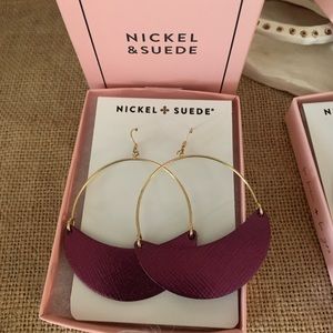 Nickel & Suede Premium leather earrings.
